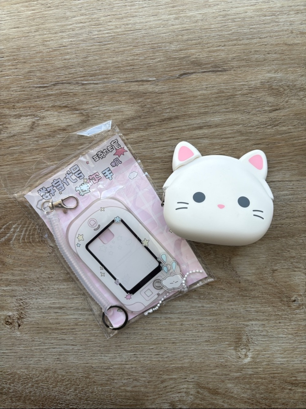 White Cat P+G Design Mimi POCHI Friends Silicone Coin Purse + Kpop Photo Holder